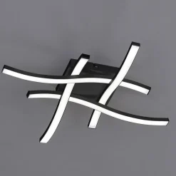 Route LED-loftlampe i sort, 4 lyskilder