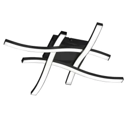 Route LED-loftlampe i sort, 4 lyskilder