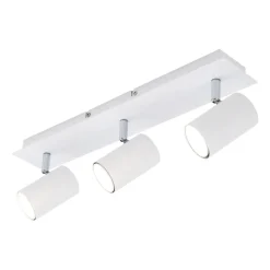 Run loftslampe, drejelig, 3-lys, hvid