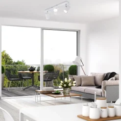 Run loftslampe, drejelig, 3-lys, hvid