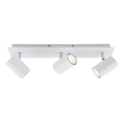 Run loftslampe, drejelig, 3-lys, hvid