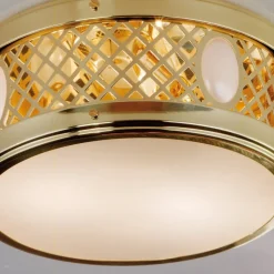 Rund ALT WIEN loftlampe i poleret messing