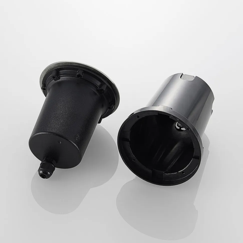 Rund LED nedgravningslampe Doris, stål