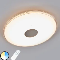 Rund LED-loftlampe Shogun, glitterlook