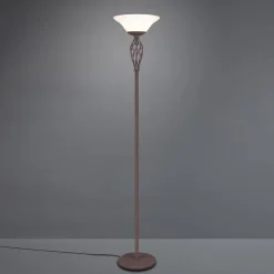 Rustica gulvlampe med fodkontakt, rust