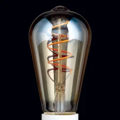 Rustik LED-pære E27 ST64 4 W ravgul 2.200 K dæmpes