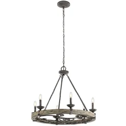 Rustik Taulbee lysekrone, 6 lyskilder