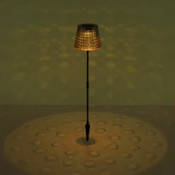 36635-2S solcelle-lampe med jordspyd, 2, sort/røg