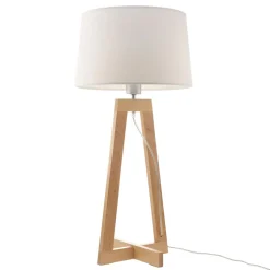 Sacha LT bordlampe i stof og træ