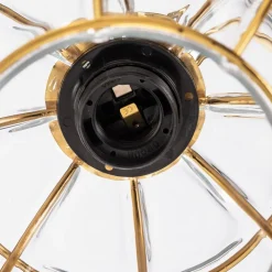 Safderun 402-A væglampe, guld, klar glasskærm