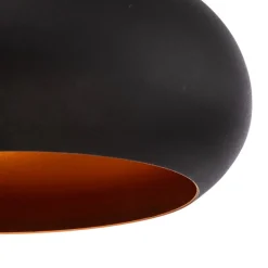 Saglam 3774 hængelampe 1 lyskilde Ø30cm sort/guld