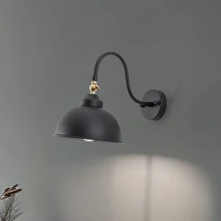 Saglam 3742 væglampe, justerbar, sort
