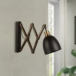 Sakselampe Sivani MR-725 sort/guld antik