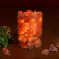 Saltkrystal-Ild i glas