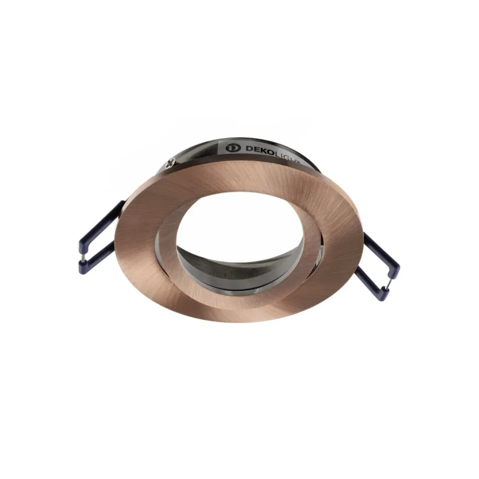 Samsola forsænket loftlampe, kobberfarvet, Ø 8 cm, metal