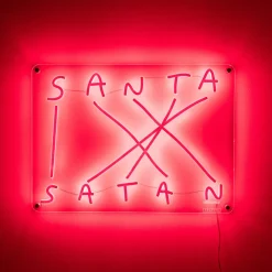 Santa-Satan dekorativ LED-væglampe, rød