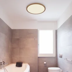 Sapana LED-loftlampe Ø 29,5 cm, trælook