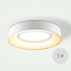 Sauro LED-loftslampe, Ø 40 cm, hvid
