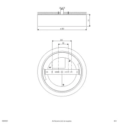 Sauro LED-loftslampe, Ø 30 cm, hvid