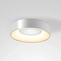 Sauro LED-loftslampe, Ø 30 cm, sølv