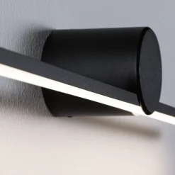 Sava Væglampe IP44 850lm 13,5W Matt Black - Paulmann