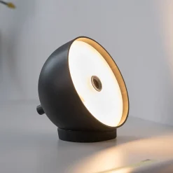 SCHÖNER WOHNEN LED-batteridrevet bordlampe Bellies, sort, IP54