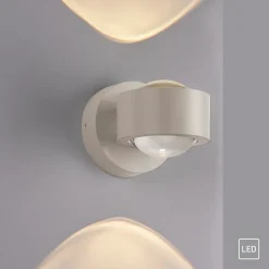 Schöner Wohnen LED-væglampe Chia, sandbrise 3.000 K op/ned