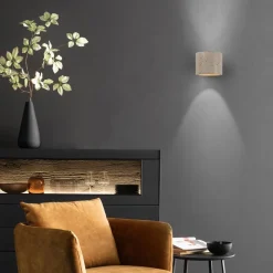 Schöner Wohnen Væglampe Traventa, beige, op/ned, G9