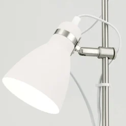 School gulvlampe med to spot, hvid