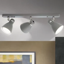 School loftspot, 3 lyskilder, gråt