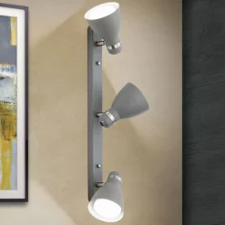 School loftspot, 3 lyskilder, gråt