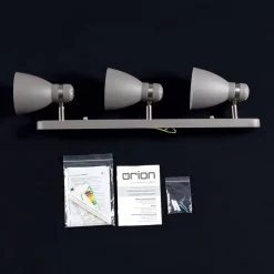 School loftspot, 3 lyskilder, gråt