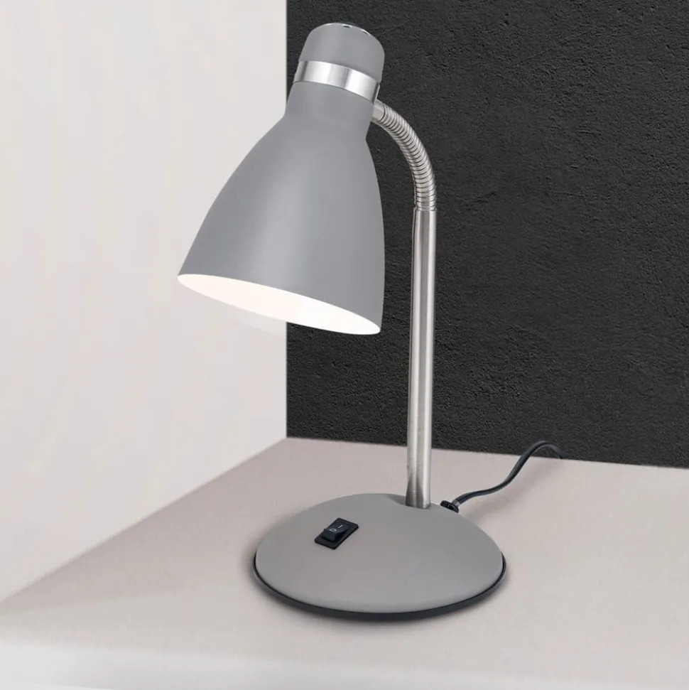School skrivebordslampe, grå
