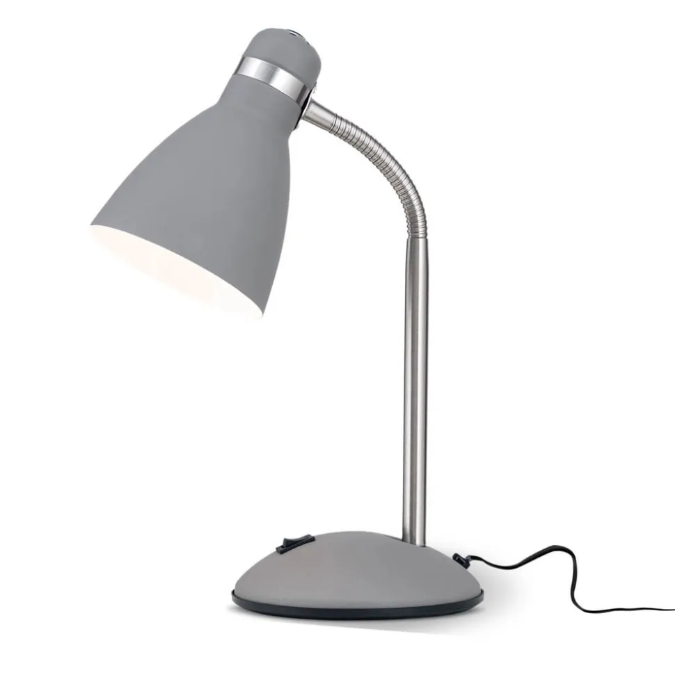 School skrivebordslampe, grå