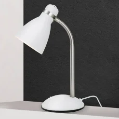 School skrivebordslampe, hvid