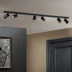 Sean loftspot, 6 lyskilder, sort