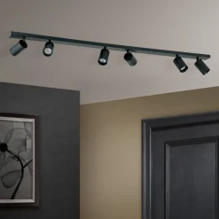 Sean loftspot, 6 lyskilder, sort