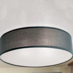 Seda stof-loftlampe, grå