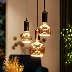 SEGULA floating globe G300 E27 8 W grå glas åben