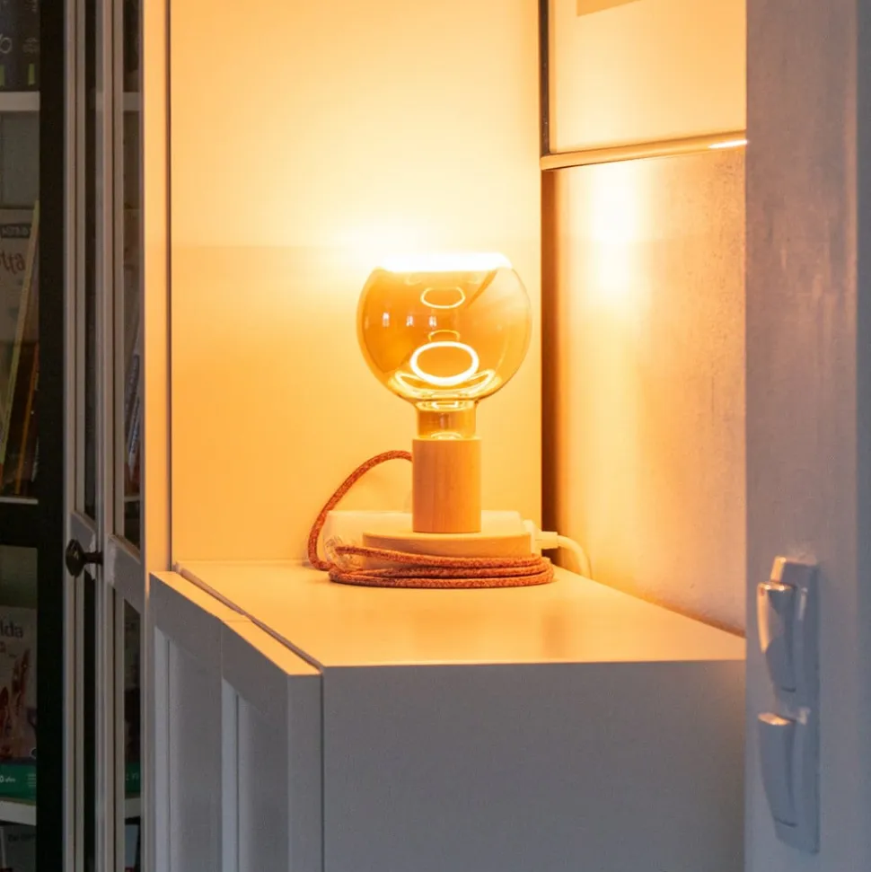 SEGULA floating globe G125 E27 6 W grå glas åben