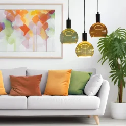 Segula globepære Svævende, E27 orange G200 6 W 922 dæmpbar