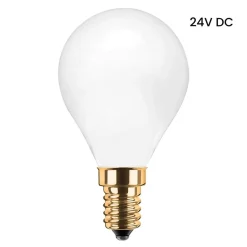 Segula LED-dråbepære 24V DC E14 3W 922 opal dæmper