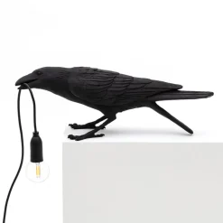 SELETTI Bird Lamp legesyg LED-bordlampe, sort