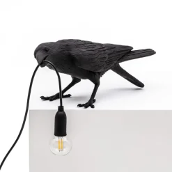 SELETTI Bird Lamp legesyg LED-bordlampe, sort