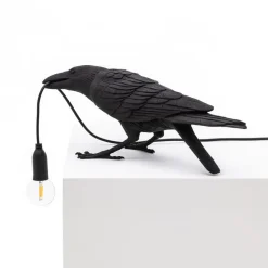 SELETTI Bird Lamp legesyg LED-bordlampe, sort