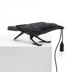 SELETTI Bird Lamp legesyg LED-bordlampe, sort