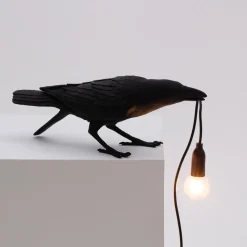 SELETTI Bird Lamp legesyg LED-bordlampe, sort