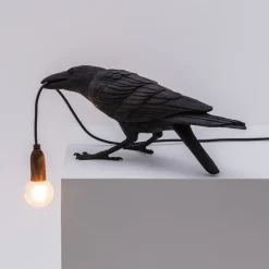 SELETTI Bird Lamp legesyg LED-bordlampe, sort