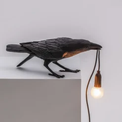 SELETTI Bird Lamp legesyg LED-bordlampe, sort