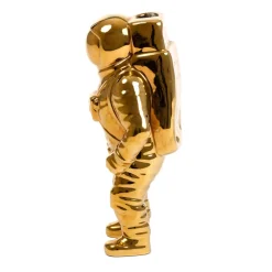 SELETTI Cosmic Diner Starman-vase, guld. H 28 cm, porcelæn